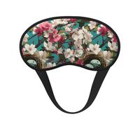 Cartoon Birds Nest Printed Sleep Black Edge Eye Mask, with Good Shading Effect, is an Ideal Choice for Travel, Meditation, Etc