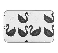 Cartoon Black and White Swan Pattern Summer dog cooling pad Self Cooling cold mat for pets outdoor removable manta fria para perros M