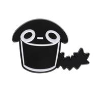 Cartoon Black Cat With Magic Broom On Enamel Brooch For Shirt Lapel, Normal, Non-precious metal
