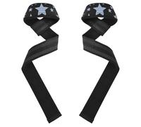 Cartoon Black Checkered Plaid Stars Lifting Wrist Straps 26" Anti Slip Wrist Wraps Gym for Workout, Gym, Powerlifting, Bodybuilding venda para muneca de la mano