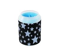 Cartoon Black Checkered Plaid Stars Portable Pet Foot Paws Washer with Soft Massage Brush Feet Cleaning Machine for Small Medium Dogs & Cat Breeds cintur贸n de seguridad para perros