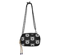 Cartoon Black White Bear Cute Crossbody Camera Bag Womens Waterproof with Adjustable Strap Over The Shoulder Purse Walk the dog bolsos economicos para dama