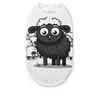 Cartoon Black White Sheep Dog Shirt Quick Dry Breathable Pet T-Shirt Soft Stretchy Sleeveless Vest Dog Apparel M