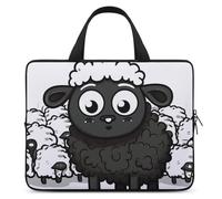 Cartoon Black White Sheep Laptop Bag Durable Laptop Sleeve Water-Resistant Notebook Bag for Computer Or Tablet