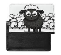 Cartoon Black White Sheep Passport Holder Cover Passport Cover Protector Essentials with Credit Card Slots Slim Travel Wallet Covers Documents Organizer Protector for Man&Women