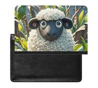 Cartoon Black White Sheep Passport Holder ID Card Protector Case Holder Travel Pack Unisex-adult Waterproof Passport