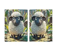 Cartoon Black White Sheep Passport Holder Personalized Passport Wallet for Women Men Travel Document Organizer Holder