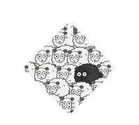 Cartoon Black White Sheep Printing 10 Pcs Car Air Freshener Hanging Sheets Scented Hanging Sheets With Rope For Home