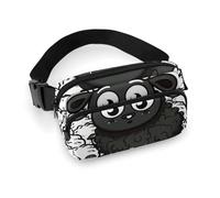 Cartoon Black White Sheep Waist Bag Fashion Fanny Bag with Adjustable Strap for Outdoor Workout Cycling Unisex, white, 20x13cm, Waist Bag