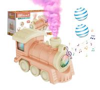 Cartoon Blowing Ball Glider Toy, Floating Ball Train with Sound, Light & Music Spray, Kids' Sensory & Focus Training Tool, for Living Room, Nursery, Learning Centers