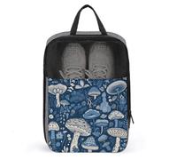 Cartoon Blue Mushroom Shoe Bag Shoe Bags for Travel Waterproof Shoe Bag Shoes Storage Organizer with Zipper & Handle Sneaker Bag Shoe Pouch Golf Shoe Bag Soccer Cleat Bag, style, One Size, Shoe Bags