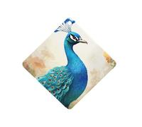 Cartoon Blue Peacock Car Air Freshener Hanging, Long Lasting Scented Car Aromatherapy Tablets, Rhombus Fragrance Scented Cards for Vehicles, Bedroom, Wardrobe Gray-style