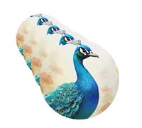 Cartoon Blue Peacock Car Air Fresheners 4 Pcs Round Shape Hanging Car Air Freshener Fragrance Scented Cards Auto Mirror Pendant Aromatherapy Tablets For Car Home Office Closet Bathroom