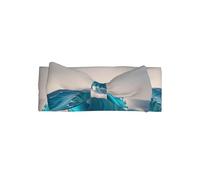 Cartoon blue sea wave Baby Headbands for Girls Newborn - Soft Stretchy Adjustable Infant Headband for 0-24 Months