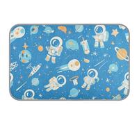 Cartoon Blue Space Planet Astronaut Summer pet cooling pads Self Cooling cat beds for indoor cats for kitten cats indoor cute cama fria para perro M