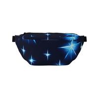 Cartoon Blue Star Crossbody Waist Bag.Large Capacity, Waterproof And Dustproof, Secure Zipper, Suitable For Travel And Outdoor Activities., Black, One Size