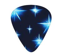 Cartoon blue star Guitar picks 12 pieces, ABS material, smooth edges, comfortable feel, 3 optional thicknesses