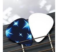 Cartoon blue star Patterned guitar pick set - (thin/medium/thick), widely compatible with all kinds of stringed instruments,
