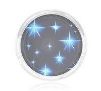 Cartoon blue star Printed ashtray - glass material is easy to clean, suitable for bedrooms, cafes, clubs, etc.
