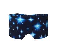 Cartoon Blue Star Printed Sleep Eye and Ear Masks (26.8Ã-4.3 inches) Suitable for Travel, Yoga, Deep Rest Indoor and Outdoor