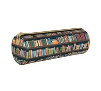 Cartoon Bookshelf Bookworm Pencil Case Holder,School Stationery Supplies Pen Organiser Cute Pencils Bag for Students