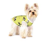 Cartoon Boston Terrier Dog,Cotton Sleeveless Pet T-Shirt Soft Stretchy Puppy Breathable Vest,L