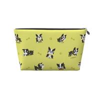 Cartoon Boston Terrier Dog, Toiletry Pouch Makeup Bag Cosmetic Bag Portable Travel Toiletry Bag