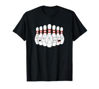 Cartoon Bowling Funny Scared Bowling Pins T-Shirt