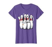 Cartoon Bowling Shirt Scared Bowling Pins Funny Bowler T-Shirt