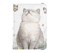 Cartoon British Shorthair Cats White Family Travel Leather Passport Holder Waterproof Passport Wallet for Women Trip Must Haves Accessories