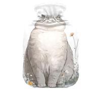 Cartoon British Shorthair Cats White hot-Water Bottle with Soft Cover, 1L Water Bottle Bag for Hand Feet Warmer, Pain Relief, Bolsa para agua Caliente