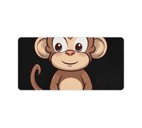 Cartoon Brown Monkey Keyboard Mat Large Gaming Mouse Pad, Anti-Slip Desk Mat for Desktop Desk Work/Home Writing Mat 11.8 * 23.6 Inches