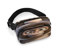 Cartoon Brown Monkey Waist Bag for Men Women Belt Bag Hip Pack with Zipper Full Printed Fanny Pack with Adjustable Strap