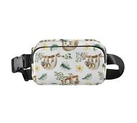 Cartoon Brown Sloth Trendy Fanny Waist Pack for Men Women Waterproof Zipper Fanny Pack Sling Bag with Adjustable Strap for Travel Shopping Running, Cartoon Brown Sloth, One Size
