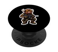 Cartoon Buffalo Soldier PopSockets Adhesive PopGrip