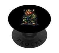Cartoon Buffalo Soldier PopSockets Adhesive PopGrip