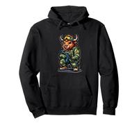 Cartoon Buffalo Soldier Pullover Hoodie
