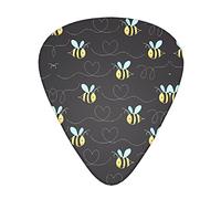 Cartoon Bumblebee Guitar Plectrums Classical Triangle Bass Acoustic And Electric Guitar Plectrums For Guitarists 12 Pieces