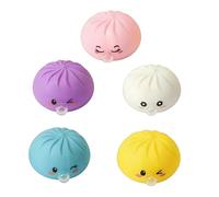 Cartoon Bun Decompression Toy, Soft Stretchy Bubble Dough Ball With Transparent Bubble Spitting Design, For Portable Stress Reliever Anxiety Relief Sensory Stress Ball For Office Home A 5pcs
