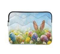 Cartoon Bunny Blue Puffy Laptop Sleeve