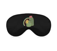 Cartoon Cacti Cactus Eye Mask with Adjustable Strap for Men and Women Night Sleeping Travel Nap