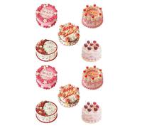 Cartoon Cake Sticker Adhesive Cardstock for Scrapbooking Journal Album Phone Case and Gift Wrappping Decoration Creative