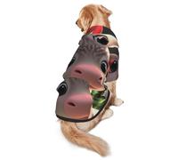 Cartoon Calf Dog Hoodie for Medium and Large Dogs â€“ Soft Polyester Pet Clothes, Suitable for All Seasons