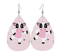 cartoon calf Leather earrings, European and American style earrings for young women, birthday gifts/Valentine's Day gifts
