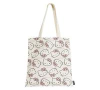 CARTOON Canvas Tote Bag, Tote Bag, Fabric Shopping Bag, Reusable, Multifunction, Hello Kitty, 5 UK
