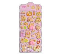 Cartoon Capibara - 3D Bubble Sticker, Eccentric Animal Design, Playful Decoration | Gift Set for Padded Socks for Kids, Girls, Boys, Birthday Parties