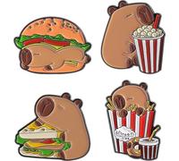 Cartoon Capybara Brooch Cute Animal Badge Personality Lapel Pin for Boys and Girls Hat Clothes Suit Shawl Backpack Decoration