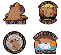 Cartoon Capybara Brooch Cute Animal Badge Personality Lapel Pin for Boys and Girls Hat Clothes Suit Shawl Backpack Decoration