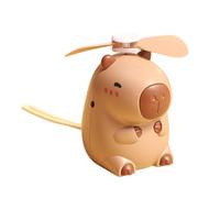 Cartoon Capybara Fan - Mini Electric Cooler, Portable Desk Breeze | Compact Rechargeable Handheld Wind Machine for Home, Beach, Hiking, Office, Dorm, Camping, Commuting, Outdoor Sports, Hot Weather
