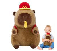 Cartoon Capybara Plush - French Fries Backpack Plane, Cartoon Animal | Soft Decorative Capybara Toy, Playroom Living Room Sofa Decor, Bedroom Accessory Con